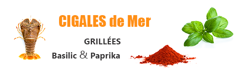 recette lefish gourmand de cigale de mer grillées au basilic et paprika